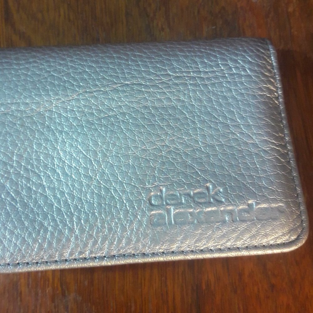 Derek Alexander Bronze Leather Credit Business Card Wallet Vintage Y2K